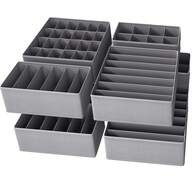 1개 접이식 서랍 정리함 칸막이, 옷, 속옷, 브래지어, 넥타이, 액세서리, 양말용 패브릭 수납 상자