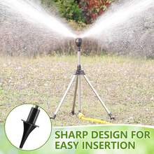 Rotating Tripod Sprinkler 360 Degree Large Area Automatic Double-Sided Coverage, Metal Lawn Irrigation System,  Modern Sprinkler Design For Efficient Watering, Lawn Watering Sprinkle For Garden, Farm - Black - View 7