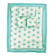 17厘米第一代/第二代毛绒挂件娃娃，包含1张床+1个杯子+3个枕头，适用于拉布布娃娃衣服 - 彩色 - 查看 6