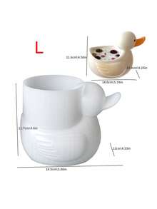 DIY Cute Duck Shaped Aromatherapy Candle Plaster Soap Mold Handmade Resin Ornament Home Decoration Duck Candle Cup Candle Container Item Storage Box Silicone Mold Gypsum Clay Succulent Plant Pot Casting Mold - White - View 10