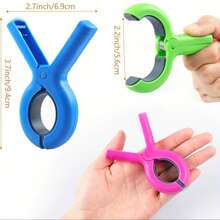 8 件套大型沙滩/泳池/游轮椅夹，重型防风夹，4 种亮色可选 - 彩色 - 查看 7