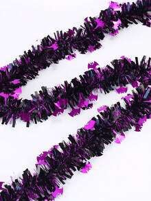 1pc Halloween Decoration Colorful Streamer, 2m Density Ribbon, Halloween Party Decor Pumpkin Ribbon, Bat Ghost Tinsel, Holiday Atmosphere Background - Multicolor - View 12