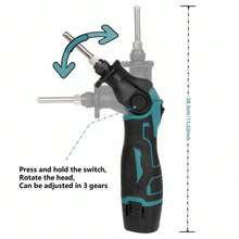 Soldador inalámbrico de 12V, soldador eléctrico portátil de temperatura constante para uso doméstico, herramienta de reparación eléctrica recargable - Azul - Ver 3