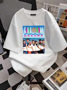 180g Pure Cotton California Dreams T Shirt Retro Tv Show Unisex Versatile Designer Clothes Graphic Comfortable For Women Streetwear Soft Stylish Breathable Homme Top For Everyday Wear Fashion Summer Print Round Neck Short Sleeve Casual Slightly Stretched