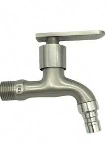 经典款 304 不锈钢双出水龙头，快开式陶瓷阀芯，拉丝金属表面，通用安装底座，包含厨房和浴室安装所需的五金件。厨房用品 厨房配件 厨房工具