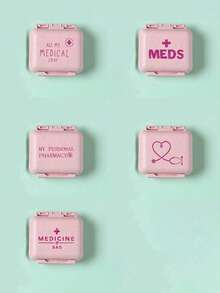 6格便携迷你药盒,粉色小药盒(带“药品”字样),6天周用药整理盒,字母旅行药盒,6格紧凑型药盒,每日维生素药盒,钱包式小药盒,字母ID吊坠收纳盒,耳环戒指首饰盒,学校、宿舍、居家、旅行必备,返校季、教师节礼物。旅行药盒,药品整理盒,户外旅行必备,急救包 - 彩色 - 查看 3