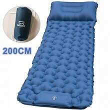 Sleeping Pad - Ultralight Inflatable Sleeping Mat With Built-In Foot Pump, Durable Compact Waterproof Camping Air Mattress For Camping, Backpacking, Hiking, Tent Trap Traveling - Blue - View 1