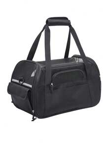 便携式猫笼 - 适用于中型猫和体重不超过 15 磅的小型犬的软边猫笼、宠物包、航空认可的旅行犬笼、手持式宠物笼、宠物背包 - 彩色 - 查看 6