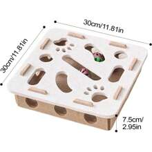 Educational Cat Toy, Interactive Scratching Game, Bell Track Maze, Exercise And Teething Toy For Kittens, Puppies, Large Dogs, Cages And Living Rooms! - 白色 - 查看 4