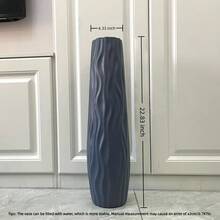 大型落地花瓶，简约水培塑料陶瓷质感，白/黑，欧式家居干花装饰，客厅装饰，大型复古几何塑料花瓶 - 耐用，多色，复古风格桌面装饰 | 经典圆柱形花瓶，无需电池，落地花瓶 | 复古装饰 | 耐用塑料花瓶 - 大花瓶/小花瓶 - 查看 14