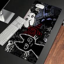 1pc Dark Punk Anime Mousepad XL Creepy Cat Gaming Mat Grunge Desk Pad For Gamers Neon Aesthetic Mouse Pad For PC Setup Dark Punk Anime Gift