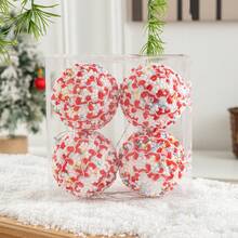 8cm Creative & Elegant Christmas Ball Ornament, Christmas Tree Hanging Decor, Christmas Decoration Home Decor Christmas Decorations Room Decor Winter