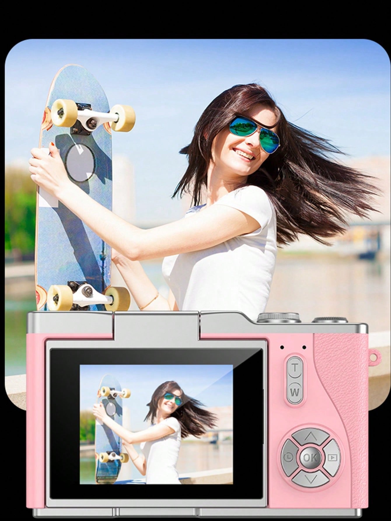 كاميرا رقمية مدمجة بتكبير بصري 18X مع تركيز تلقائي...