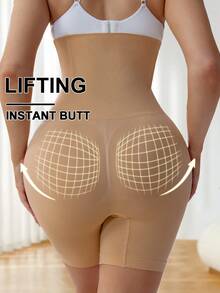 Women's High Waist Shaping Shorts - Bronze - View 2