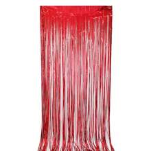 1 pièce Fournitures de fête qui brillent dans le noir, décorations de fête néon 1 m x 2 m rideaux de frange en feuille métallique fluorescente jaune vert rose rouge, toile de fond pour photomaton, décoration de fête d'anniversaire, de remise des diplômes, de Noël