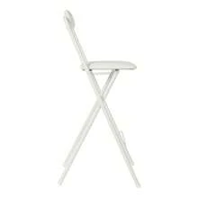 XIANXUS Foldable Bar Chair, Tall Folding Chair, Portable Folding Stool, For Kitchens, Dining Rooms, Living Rooms, Study Rooms, Bedrooms, Balconies, Offices, Bars, Dining Halls, Cafes - 白色 - 查看 9