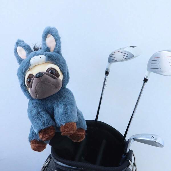 غطاء نادر الشكل لرأس عصا الغولف على شكل كلب بلدوج أو دب أو ساق دجاج، مقاوم للخدش، مناسب للجنسين