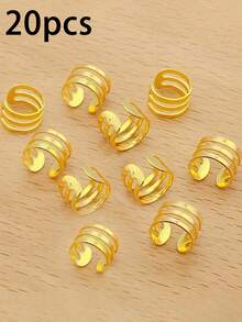 Hộp 20 chiếc vòng khăn trùm đầu, kẹp khăn rỗng, ghim cài khăn trùm đầu, vòng tết tóc, phụ kiện khăn trùm đầu cho trang phục - Nhiều màu - Xem 17