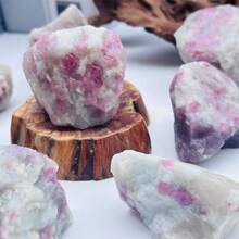 1块天然拉长石原石，散发香气，晶体粗糙，不对称矿石，灵气疗愈石，蛋白石，梅花碧玺矿物标本，家居装饰，花园毕业礼物，无需用火，芳香疗法 - 彩色 - 查看 2