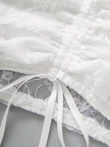 ii German Dirndl Blouse White Traditional Bavarian Oktoberfest Lace Blouse Wiesnherz, Halloween - White - View 4