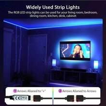 1 Confezione 1m/3 metri/5m/10m Striscia LED intelligente, Nastro LED controllabile tramite app e telecomando, Luci RGB sincronizzate con la musica, Adatto per camera da letto, casa, festa, decorazione per vacanze, con porta USB - Bianco - Visualizzare 9