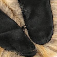 Young Faux Fur Collar Women's Neck Warmer Scarf Wrap - 自然 - 查看 2