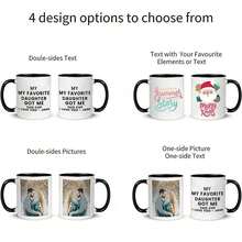 1 Pc 11 Oz Custom Image Mug, Custom Design Mug, Custom Text Mug, Personalized Photo Mug, Personalized Coffee Mug, Custom Family Mug, Make Your Own Mug, Custom Coffee Mug, Mother's Day Gift, Ideal Gifts For Him Her, Boyfriend, Girlfriend, Dad, Mom, Family, Friends For Anniversaries, For Valentine's Day, For Mother's Day, For Birthdays, For Children's Day, For Father's Day, For Graduation, For Weddings, For Housewarming Dining Room, Living Room, Bedroom, Office, Tea Room, Home, School - màu đen - Xem 6