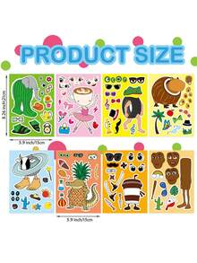 8Sheets New Italian Brainrot AI Animals Make A Fece Puzzle Sticker Funny Tungtungtung Sahur Notebook Laptop Guitar Skateboard Phone Decor Stickers