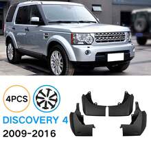 4Pcs Car Mud Flaps Splash Guards Mudguards Replacement, Front And Rear Side Mudflaps Fenders Kit, Compatible For Rover Discovery 4 2009-2016 - Black - View 4