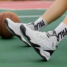 Men's Basketball Shoes, Anti-Slip Shock Absorbing Lace-Up Training Sneakers, Fashionable Comfortable Outdoor Casual Sports Running