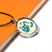 1pc Game Jinx Blue Rose Rotatable Cosplay Necklace Halloween Party Cosutmes DIY Stuff Arcane Season 2 Backpack Pendant Fans Gifts - Multicolor - View 4