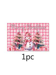 2/4/600入聖誕主題裝飾餐墊，粉色聖誕樹、聖誕雪人、Merry Christmas，聚酯纖維餐墊，適用於聖誕餐桌佈置、聖誕派對、聚會、居家裝飾，30x45cm - 彩色 - 查看 13