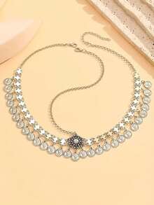 1 chiếc mặt dây chuyền hình đồng xu phong cách Bohemian cổ điển, trang sức dành cho nữ, trang sức cưới, phụ kiện tóc, dành cho cô dâu tương lai - Nhiều màu - Xem 6