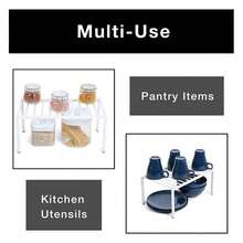 Cabinet Shelf Organizer - Medium Steel Rack - 13.25 X 8.5 Inch - White Kitchen Cupboard Shelf - Plate, Dish & Pantry Storage - Rust Resistant - Multicolor 133 - View 6