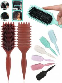 Locken definierender Pinsel - Nylon Stylingbürste für lockiges Haar, Formen und Definieren von Locken mit weniger Ziehen und Trennung, geeignet für Frauen und Männer