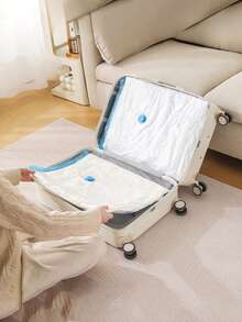 1/9pcs Vacuum Storage Bags For Clothes, Transparent Visible Bedding Organizer Bags, Dust-Proof And Moth-Proof Garment Bags, Save 80% Closet Space, Portable Multi-Purpose Storage Bags For Clothes, Socks, Comforters, Blankets, Autumn/Winter Quilts, Travel Luggage, Suitable For Home Closet, Travel, Dorm Room Bedding Compression