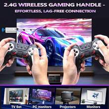 Forlarme Wireless Retro Game Stick,40000+ Classic Games,Retro Game Console, TV Output, Plug And Play Retro Game Revisiter With Premium Competitive Dual Controllers - White(白色) - 查看 2