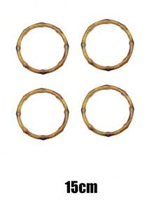 Large Bamboo Pattern Round Handle, Resin Material, Sturdy Structure, High Load-Bearing Capacity, Bohemian Style Bamboo Handle, Bamboo Pattern Design, Showcasing Regional Characteristics - Multicolor - View 15