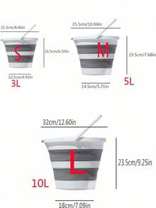 1pc Foldable Bucket, New School Supplies, With Handle Laundry Basket, Laundry And Bathroom Items, Foot Tub, Laundry Basin And Lingerie Basin, Multifunctional Bathroom Accessories, Bathroom Storage And Organization, Gifts, Sanitary Supplies, School Supplies, Seasonal School Products - Multicolor - View 10