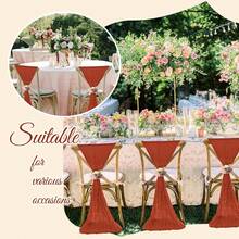 Cheesecloth Chair Sashes Rustic Chair Decorative Bows Designed Chair Cover For Wedding Aisle Banquet Party Home Kitchen Decoration(1/3/6/10pcs )