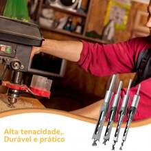 4pcs/Set Square Hole Saw Drill Bit Set, High Carbon Steel Hollow Chisel Power Tool For Woodworking