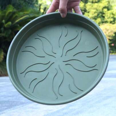 Multi-Size Round Flower Pot Trays, Colorful, Leak-Proof & Moisture-Retaining, Practical Accessory Compatible With Various Pots, Adds Charm To Your Balcony Greenery And Makes Pot Placement More Aesthetic And Hassle-Free