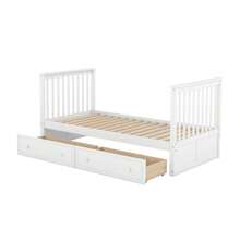 Practical Children's Bed With Two Drawers And High Guard Rail For More Order