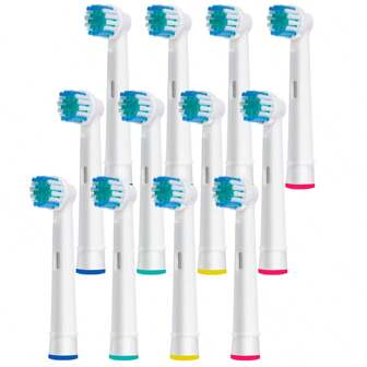 16 stuks/set vervangende opzetborstels voor elektrische tandenborstels, compatibel met Oral Pro1000/1500/100/500/Vitality/Genius X/7000/7500/8000/9600 etc.