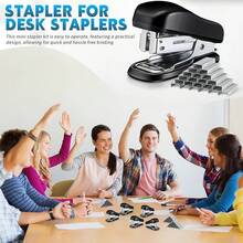 20 Pack Mini Staplers With 15000 Nails Bulk With 15000 Nail, Office Staplers For Desk 25 Sheet Capacity, Hand Held Desk Students Teachers Supplies For School Office Business Non Slip Base Black - 10 - Xem 11