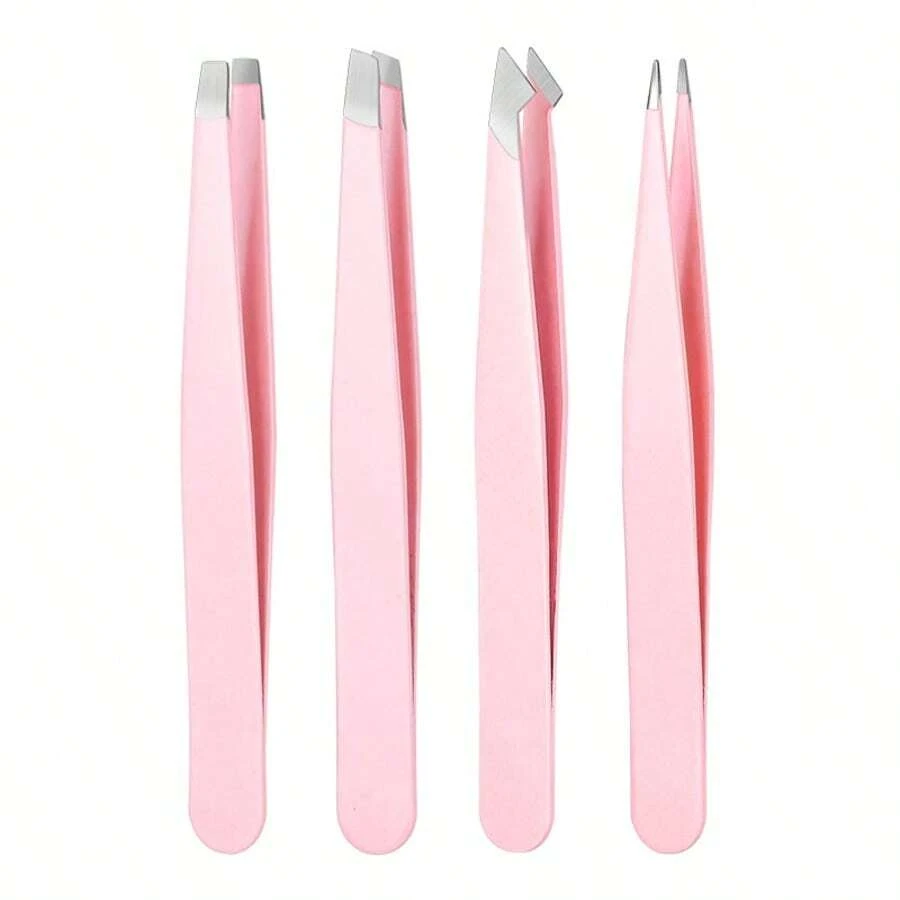 高精度眉镊，迷你镊子，眉镊，假睫毛及脱毛镊子套装，握感舒适，轻松去除面部毛发，价格实惠实用，情人节礼物 - 彩色 - 查看 1