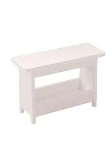 Canapea din piele în miniatură la scară 1:6/1:12, masă din lemn albă, opțiuni de canapea simplă și canapea dublă, potrivită pentru decorul mobilierului pentru casa de păpuși!