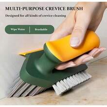 1pc Solve The Problem Of Stubborn Stains! Two Tone Ergonomic Handle Cleaning Brush, With Soft And Hard Bristles Divided Into Zones, Effectively Removes Various Stubborn Stains, An Essential Practical Tool For Home Cleaning!