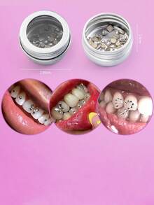 novani 1box Professional Tooth Gem Kit DIY Crystal Teeth Jewelry Kit Fe & Easy Sparkling Tooth Gems With Glue For Fashionable Smile,Teeth Jewelry Starter Kit - Multicolor - View 4