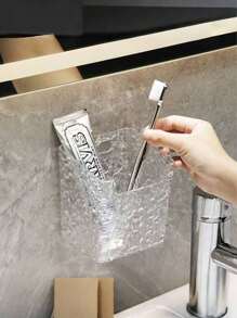 1pc/2pcs Waste Facial Tissues Storage Box, Wall-Mounted Bathroom Washbasin Rack, Cotton Soft Tissues And Facial Tissues, Bathroom Rack